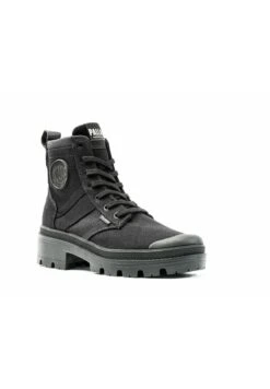 Palladium Pallabase Hi Army - Enkellaarsjes Met Plateauzool - Black -Palladium 5d0492ef3623481a98b72765625b8f15