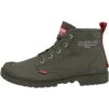 Palladium Pampa Dare Flannel - Veterboots - Olive Night