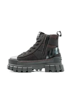 Palladium Revolt Hi Army - Enkellaarsjes Met Plateauzool - Black